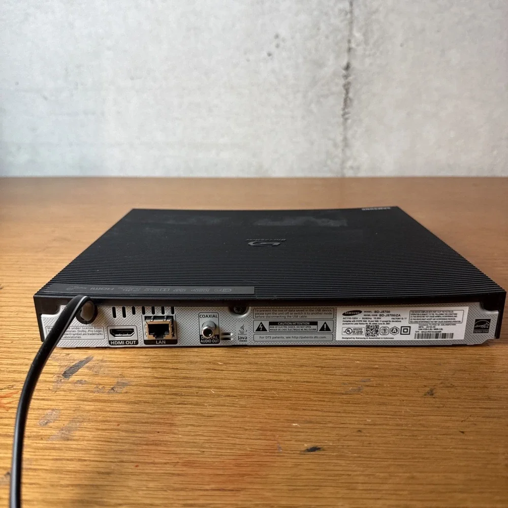 Samsung BD-J5700 Blu-ray DVD Player Wi-Fi Streaming HDMI No Remote Tested